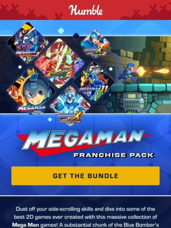36 years of Mega Man in this bundle! Get 25 games， including Mega Man 11!