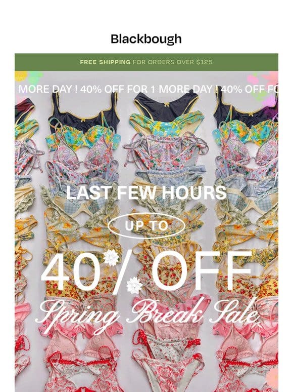 40% OFF ENDS AT MIDNIGHT