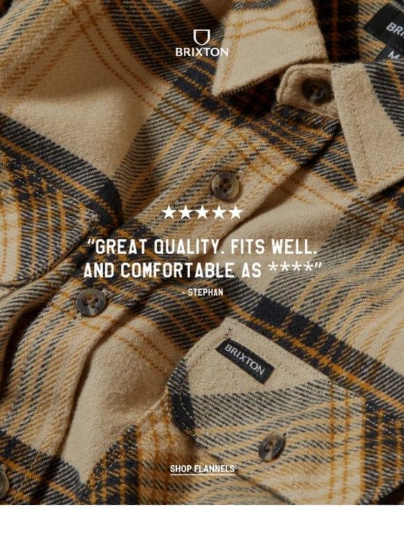 5 Star Rated. The Bowery Flannel.
