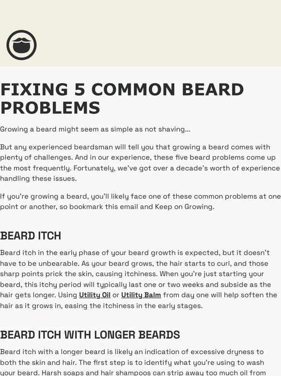 5 common beard problems