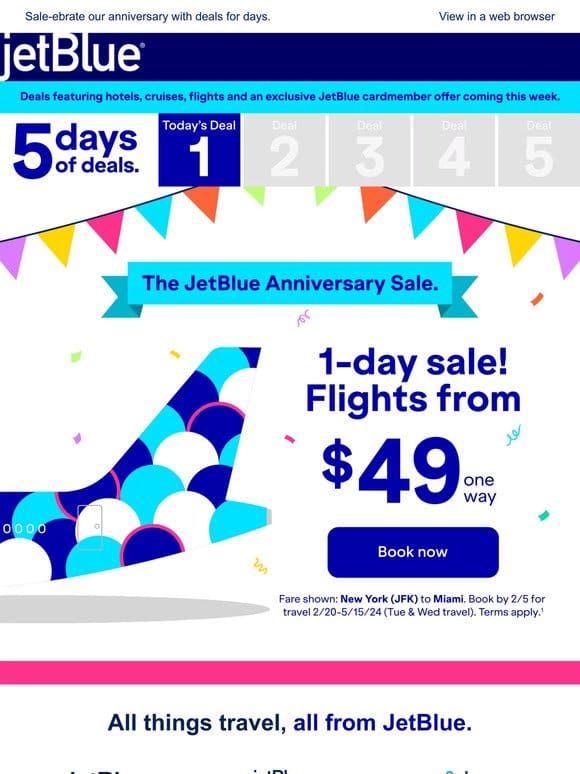 5 days of deals: Starting with flights from $49 one-way!
