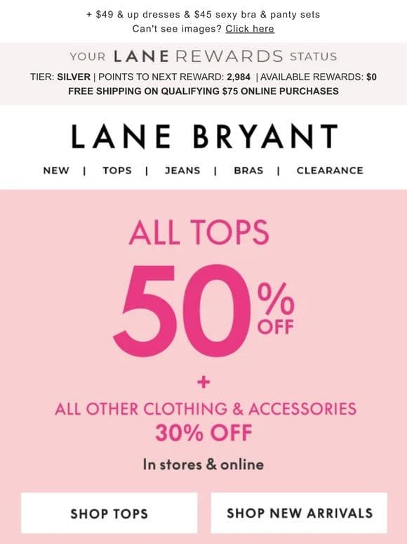 50% OFF all spring’s look-making TOPS