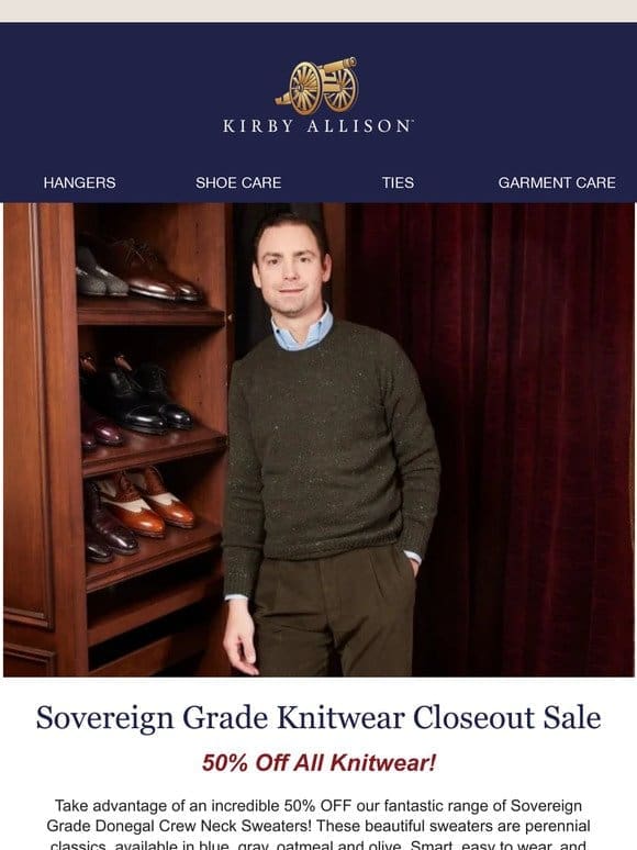 50% Off All Sovereign Grade Knitwear!