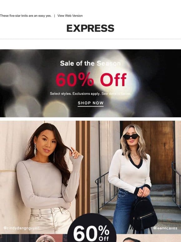 60% OFF | Sweaters loved by all