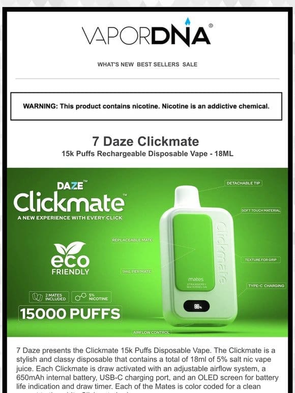 7 Daze presents the Clickmate！Eco-friendly and Shareable!