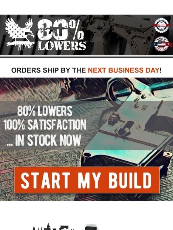 80% Lower with Lower Parts Kits IN STOCK!