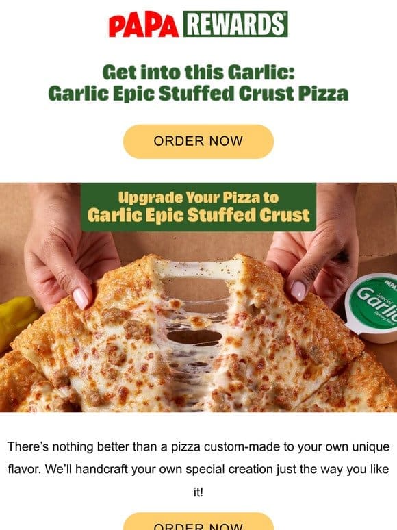 A Pizza Made Just for our Garlic Sauce Fans