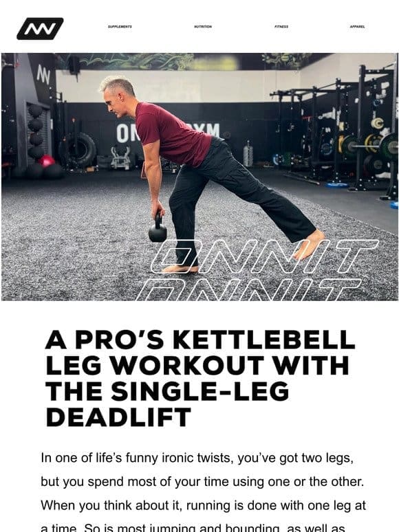 A Pro’s Kettlebell Leg Workout With The Single-Leg Deadlift