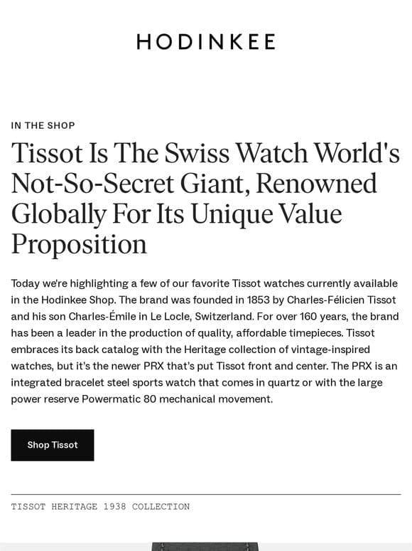 A Spotlight On Tissot Watches