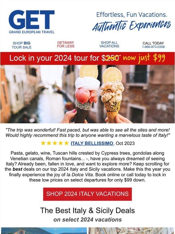 A marvelous taste of Italy! (at a terrific price)