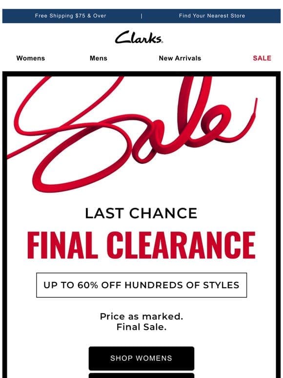ALERT: styles as low as $44.99 are selling out!