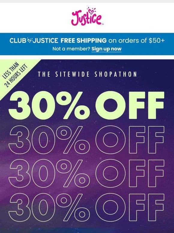 ATTN   Sitewide Shopathon Ends Today