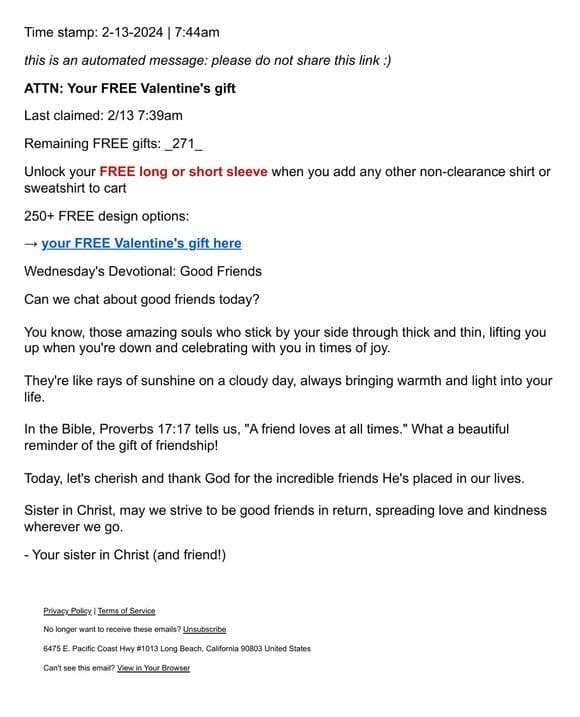 ATTN: your FREE Valentine’s gift