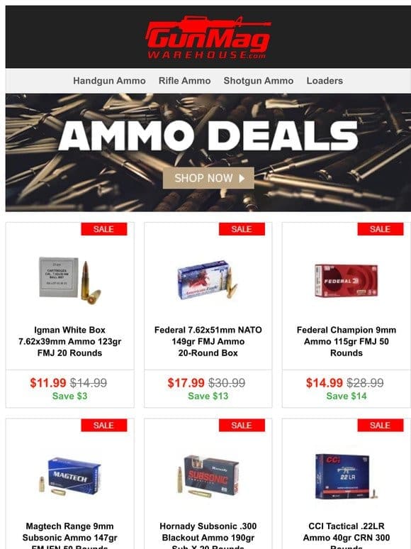 Ammo Deals You Don’t Want To Miss | Igman White Box 7.62×39 20rd Box for $12