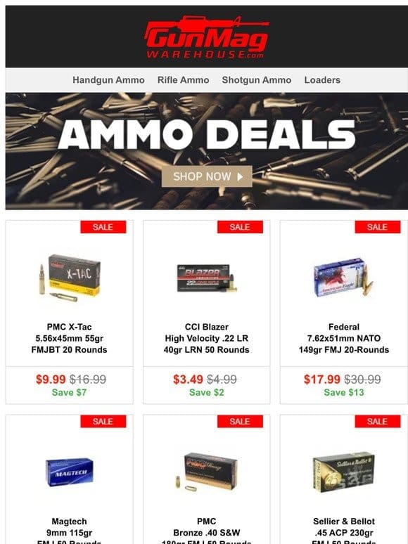 Ammo Deals You’ve Been Waiting For | PMC 5.56 55gr 20rd Box for $10
