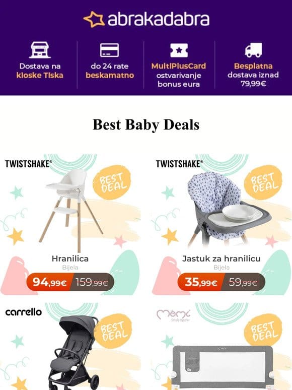 BEST BABY DEALS ⭐️ SVE za bebe i mame uz super popuste