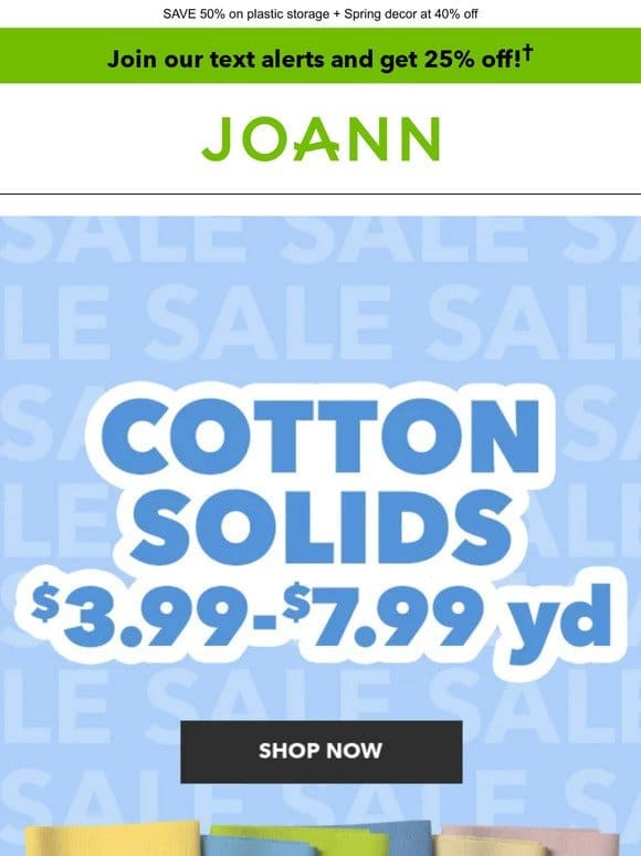 BIG DEALS are HERE! Save on yarn， floral & more!