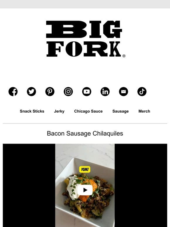 Bacon Sausage Chiliquas – Video Recipe