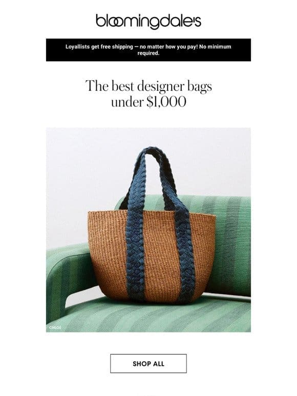 Bags under $1，000: Chloe， Balmain & more!