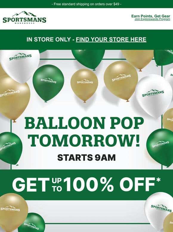Balloon Pop is TOMORROW!