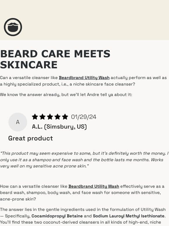 Beard care meets skincare