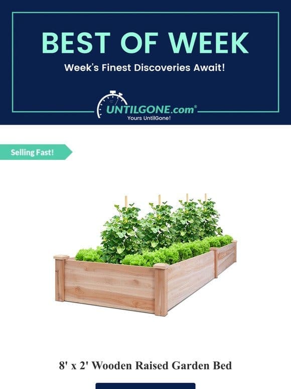 Best of the Week – 73% OFF Wooden Raised Garden Bed