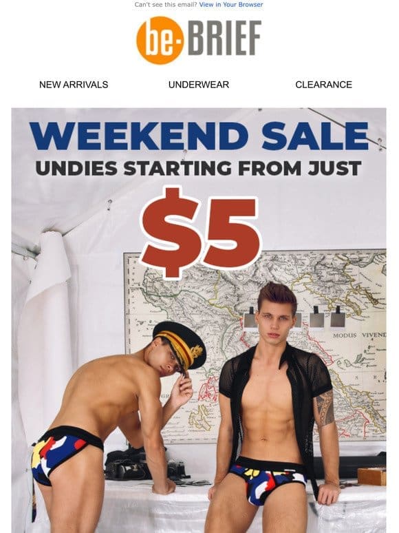 Big Weekend Sale – Undies Starting from Just $5
