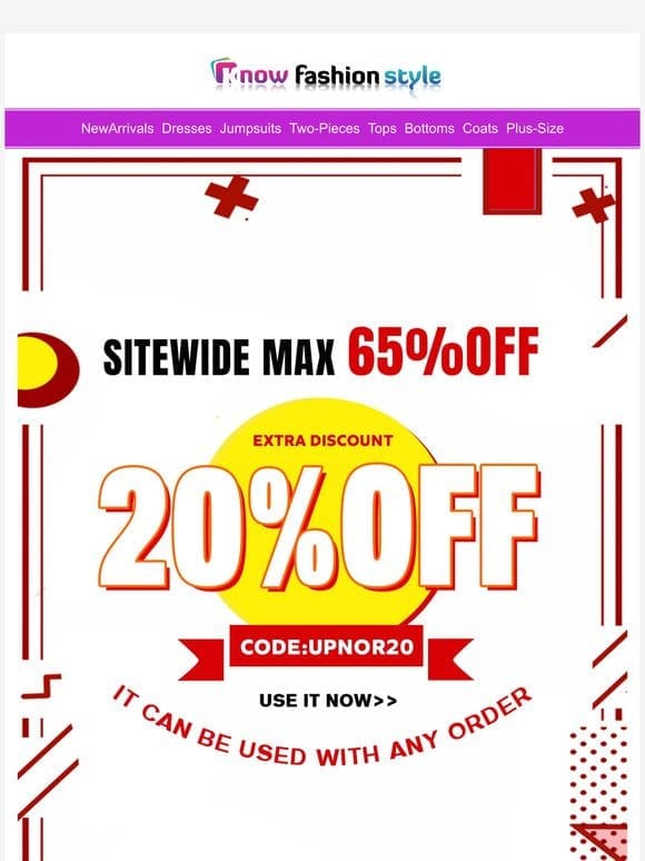 Big sale with 20%OFF You can use it buy anything