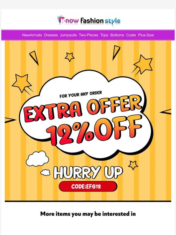Bigger discount extra 12%OFF come now