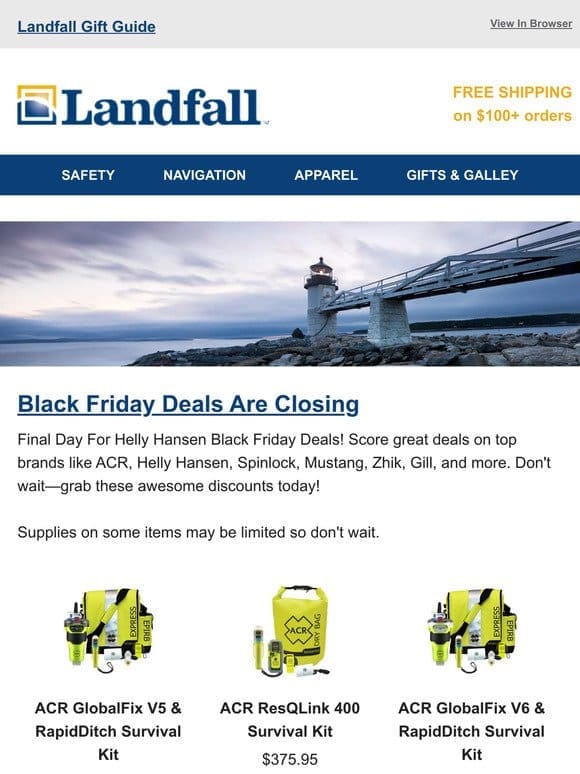 Black Friday – Times Running out @Landfall