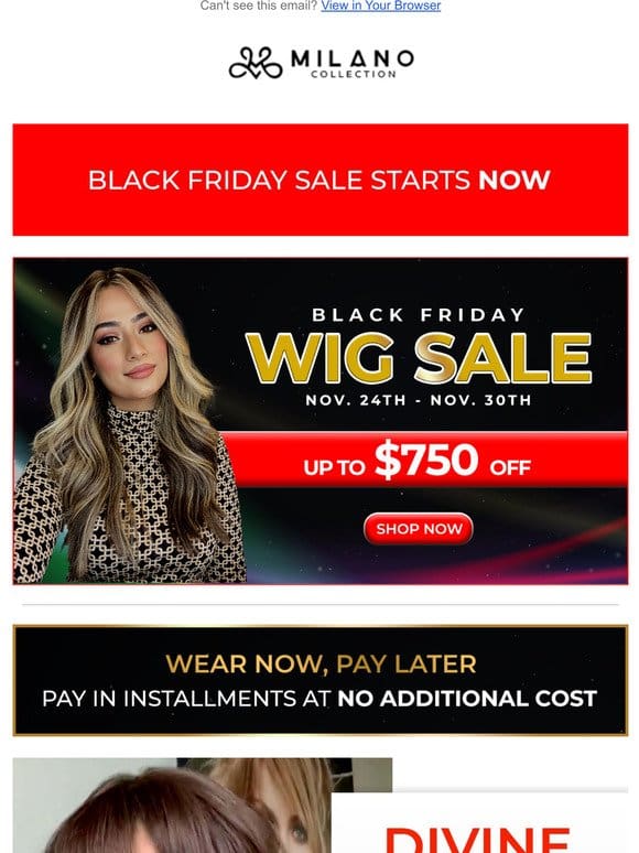 Black Friday Wig Sale Starts Now!