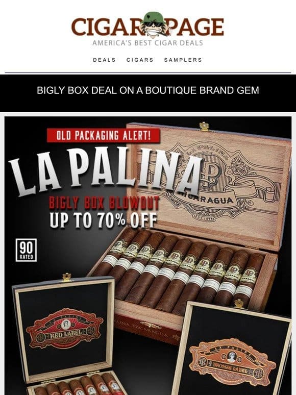 Blistering 70% off boxes 90-rated La Palina