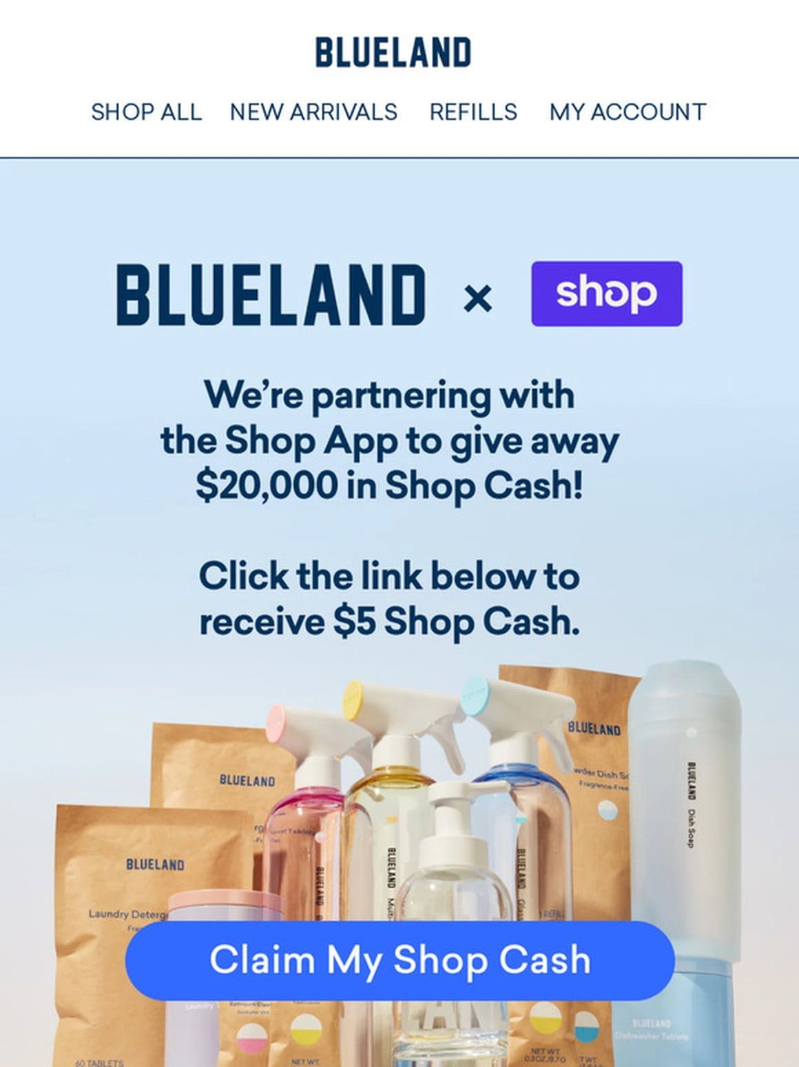 Blueland + Shop App =