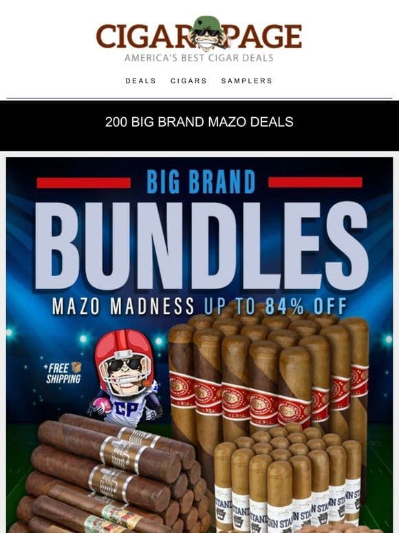 Bonus sale! 200 big brand bundles @ tiny prices