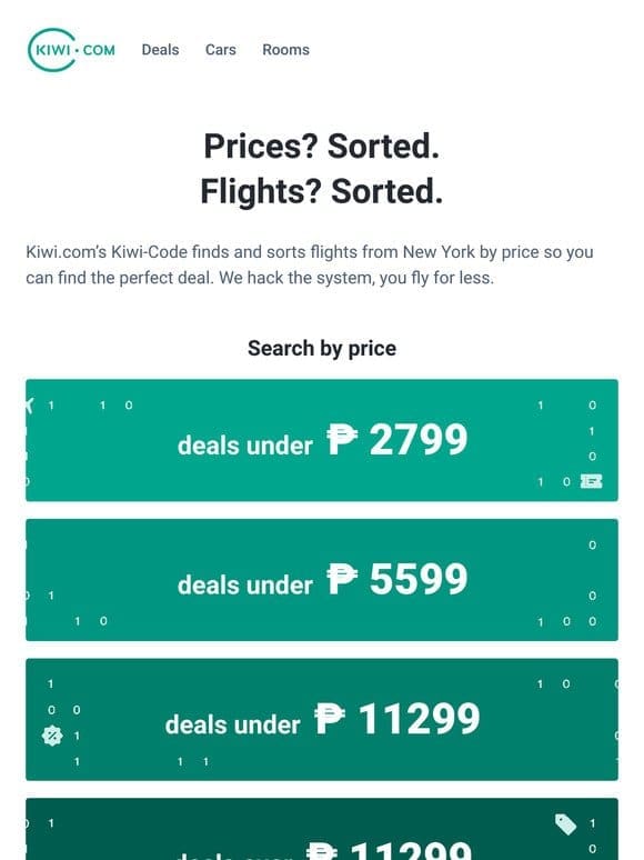 Book your next flight for less than ₱ 2799!