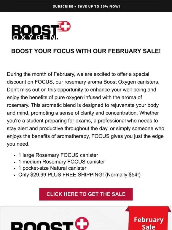 Boost Your FOCUS With Our February Sale