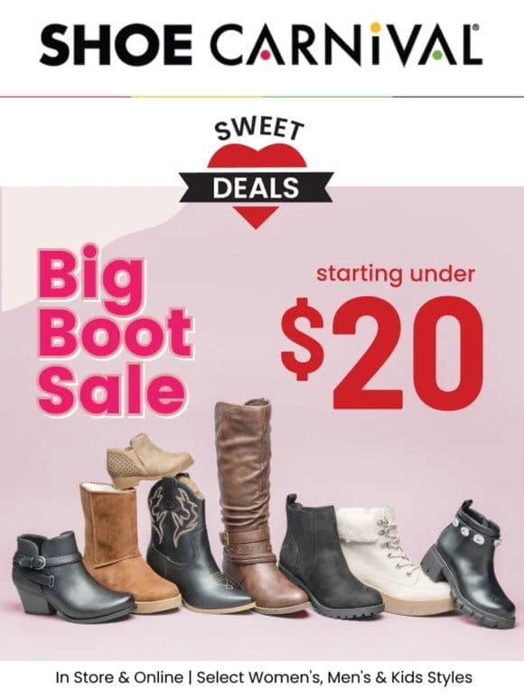 Boots for every adventure starting under $20!
