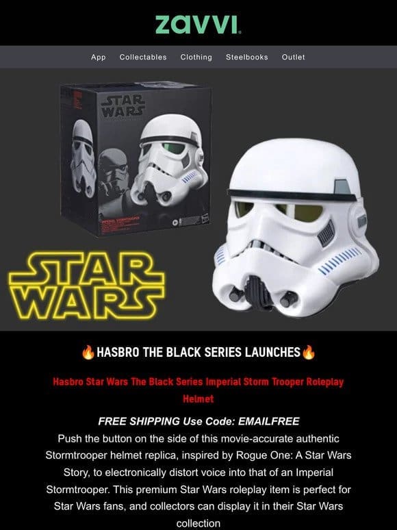 Brand New! Hasbro Star Wars Premium Helmet