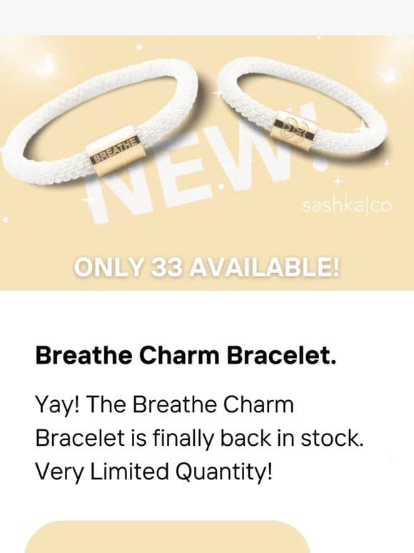 Breathe Charm Bracelet
