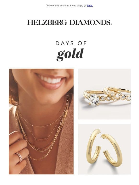 Brighten up your jewelry box with yellow gold