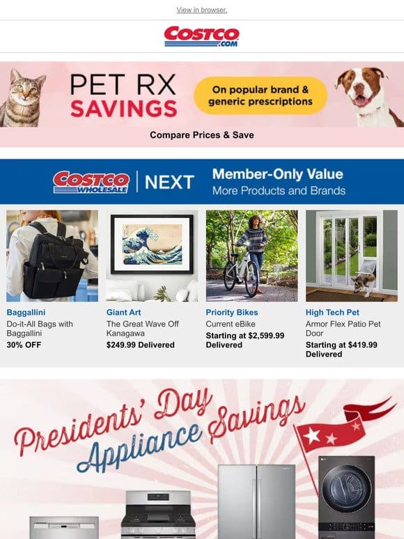 Buy Direct from Select Brands at a Costco Member Value with Costco NEXT!