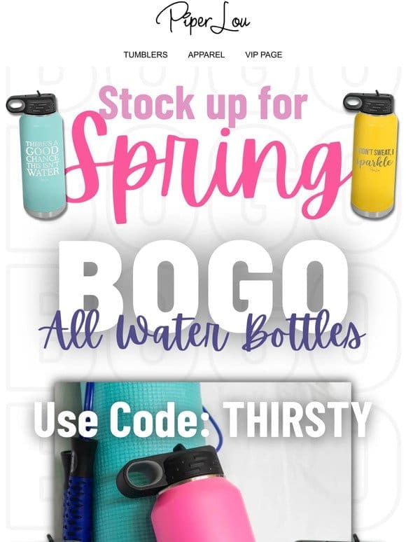 Buy One Get One FREE Water Bottles!!