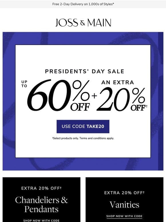 CHANDELIERS & PENDANTS ⚡ UP TO 60% OFF ⚡ PRESIDENTSʼ DAY