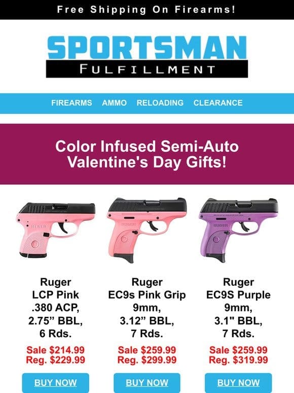 COLOR INFUSED Semi-Auto Valentine’s Day Gifts!