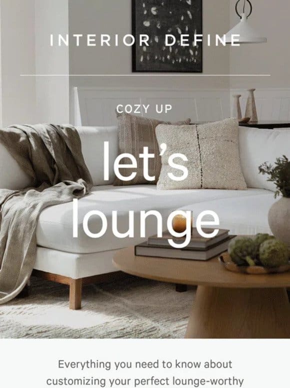COZY UP with a custom sectional