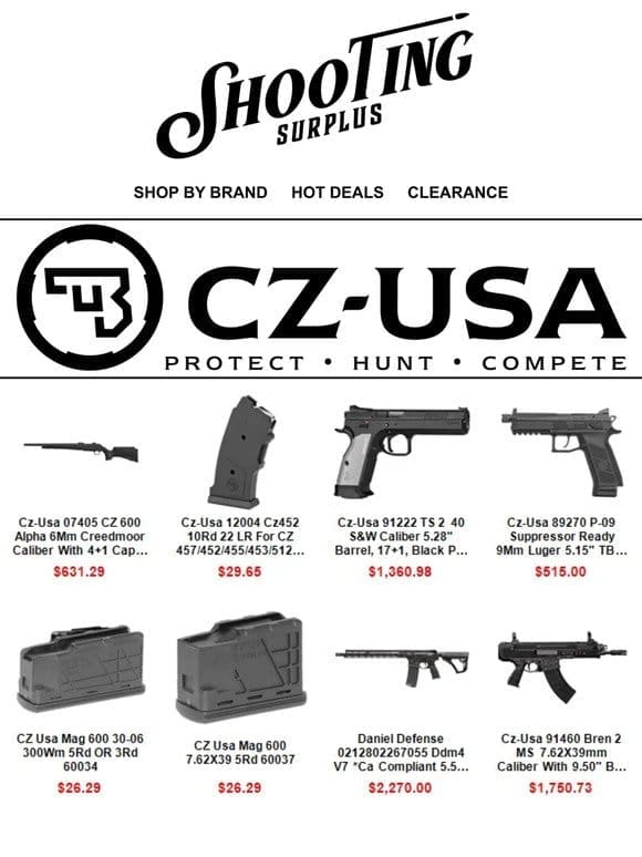 CZ Best Sellers & New 22LR Scorpion – Dan Wessons/Shadows and More