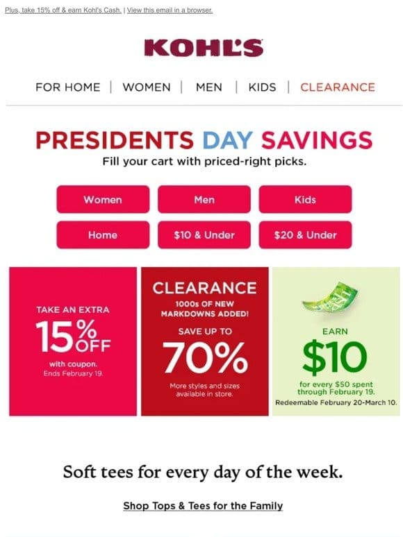 Celebrate with Presidents Day savings all weekend long!