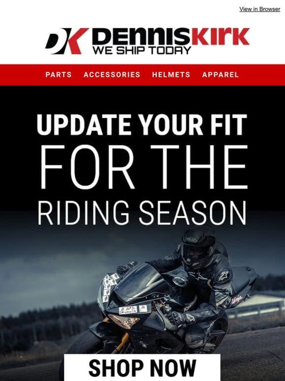 Check out the Latest Sport Bike Apparel at Dennis Kirk!