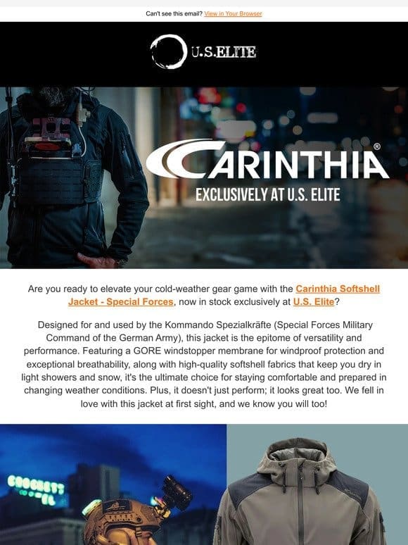 Check out the Softshell Jacket Special Forces by Carinthia – Available Now!
