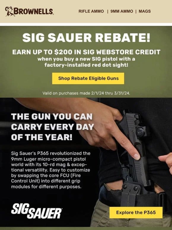 Check out these Sig Sauer rebates